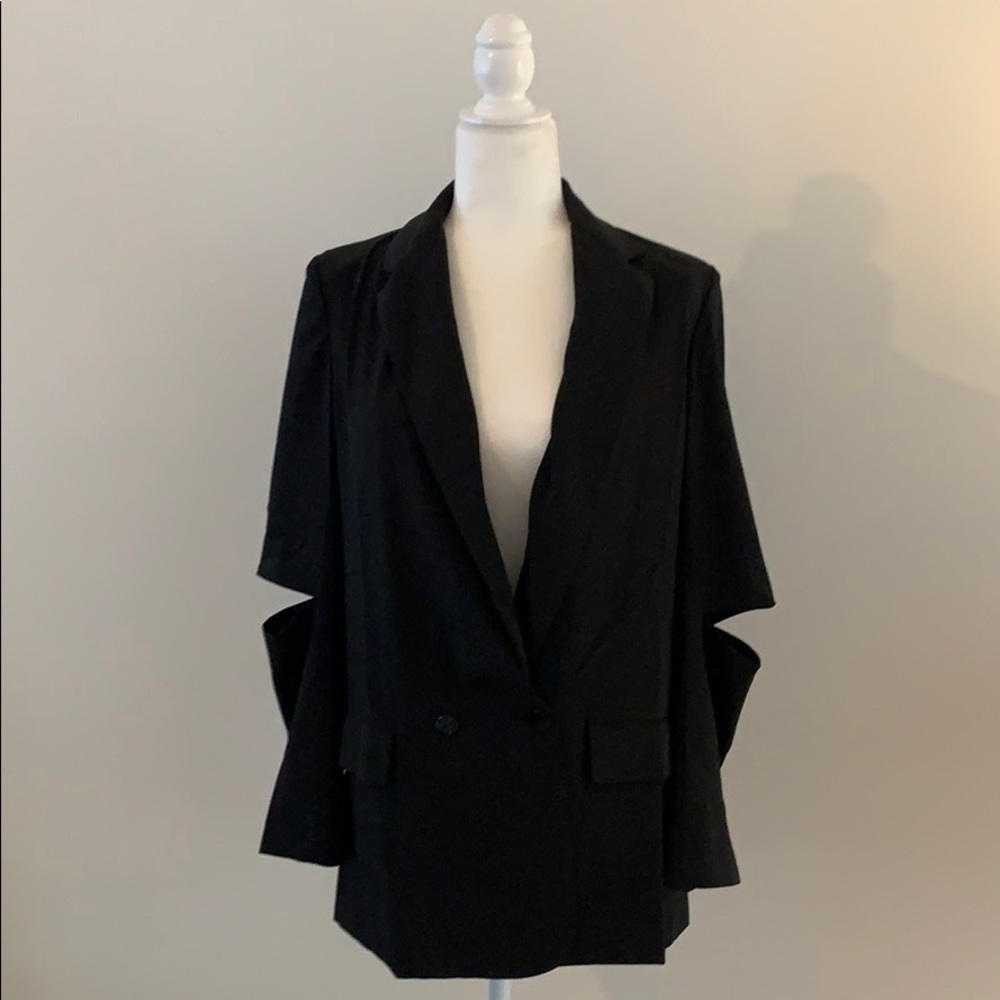 Black blazer, with elbow slit detail
